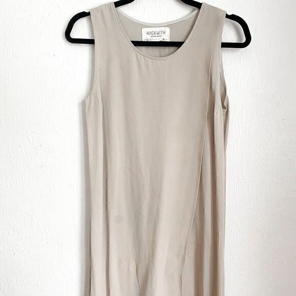 Hackwith Design House Asymmetrical Sleeveless Layered Maxi Dress Women’s Medium - Picture 5 of 10